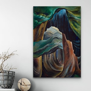 Emily Carr Print Canvas, Forest Columbia (1932) - Classic Painting Photo Poster Print Art Gift Wall Home Decor