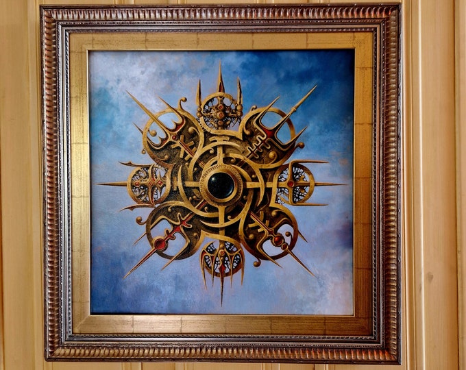 VALHALLA HEART - an Original Oil Painting by Robert Zietara, framed