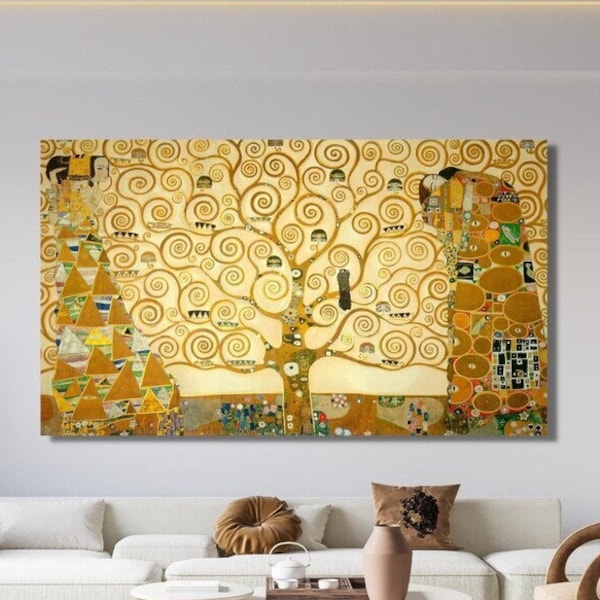 GUSTAV KLIMT - Reproduction d'art toile/affiche d'arbre de vie, reproduction de Klimt, art mural classique, symbolisme, peinture Art nouveau