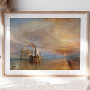 Naviga nella storia: stampa giclée di "La valorosa Téméraire" di J.M.W. Turner, decorazioni per la casa, stampe su tela, regali di Turner