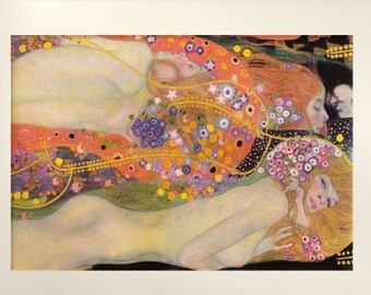 Gustav Klimt Water Snakes Art Print: Fine Art Reproduction