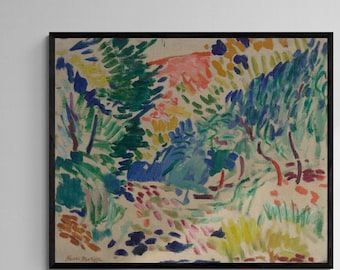 Matisse Landscape at Collioure Print, Giclee Fine Art Paper, Canvas, Hand Finished 3D