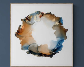 Autumn Mirage, original alcohol ink abstract Art Prints, Heavyweight paper, Minimalist Art Prints, Giclee Premium Prints