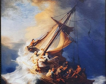 Rembrandt Art Print: Christ in the Storm - Wall Decor