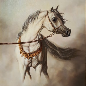 Impression d'art WHITE HORSE | Imprimé animalier | affiche de cheval | Imprimer | affiche | Art mural | Décoration d'intérieur | Impression murale | Impression numérique