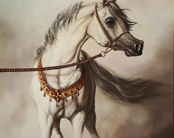 WHITE HORSE Fine Art Print | Animal Print | Horse Poster | Print | Poster | Wall Art | Home Decor  | Wall Print | Digital Print