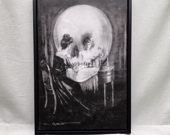 All is Vanity by Charles Allan Gilbert, Canvas Art Print, Brush Strokes, Floating Frame