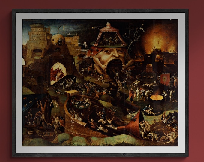 Christ in Limbo, Hieronymus Bosch reproduction, Museum-Quality Fine Art printed on Hahnemühle Heavyweight paper or high quality poster