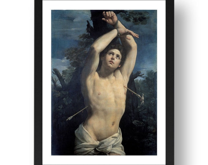 Eternal Grace: The Saint Sebastian Masterpiece by Guido Reni, Heavyweight paper/ art canvas, Catholic Art Prints