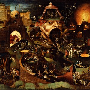 Hieronymus Bosch, Christ in Limbo ,Heavyweight paper / real art canvas, Print on canvas or paper, original large art,