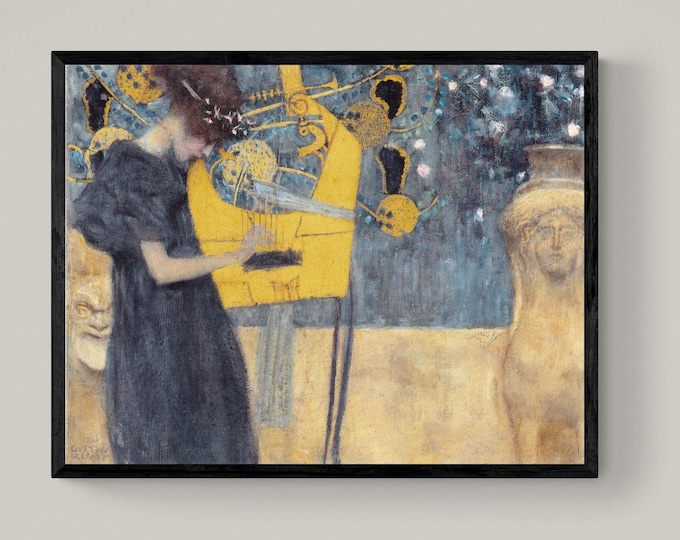 Music by Gustav Klimt Wall Giclee Print Reproduction on Hahnemühle Fine Art paper or museum quality poster