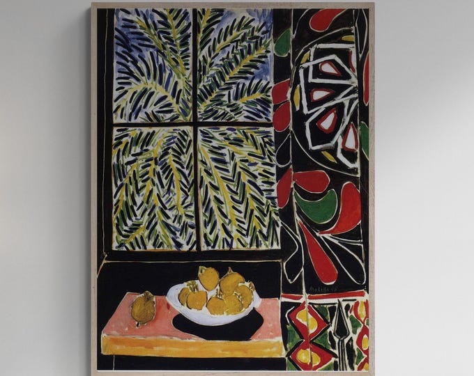 Interior with Egyptian Curtain by Henri Matisse  Giclee Print Reproduction, Heavyweight Fineart print on art paper or museum quality poster