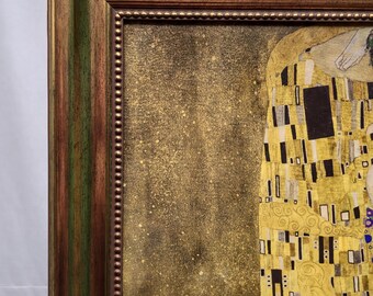 グスタフ・クリムト作「接吻」：アール・ヌーヴォーの傑作、手作業で