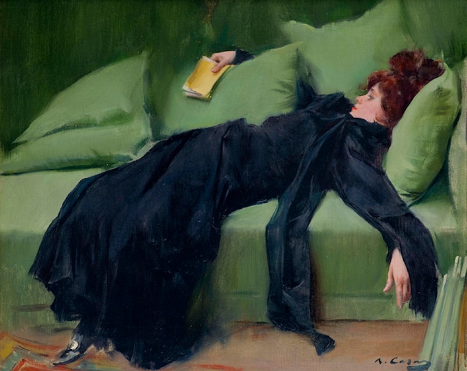 Ramon Casas "Decadent Young Woman" – Fine Art Print | Classical Wall Decor | Exhibition-Quality Canvas & Paper | After the Ball Painting