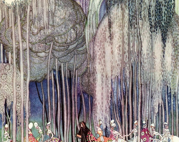 Twelve Dancing Princesses | Kay Nielsen | Canvas Print  | Floating Frame and Brush Strokes