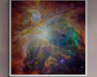 The Orion Nebula – Hubble Space Telescope Print | XXL Premium  Canvas or Canvas Finish with Brush Strokes for a Stunning Cosmic Masterpiece
