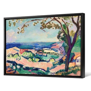 Henri Matisse The Sea Seen from Collioure (1906) Fine Art Giclee Print on canvas Hand Finished Print with brush strokes with floating frame