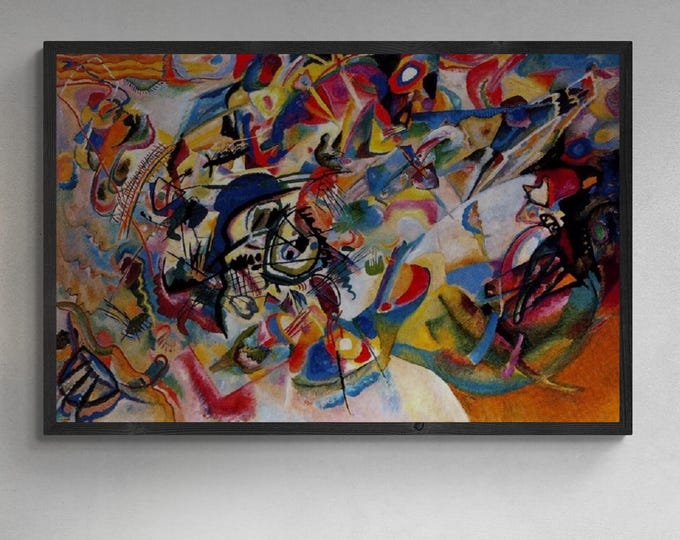 Wassily Kandinsky Composition VII Giclee Print Reproduction Painting, Fineart print on Hahnemüle or museum quality poster