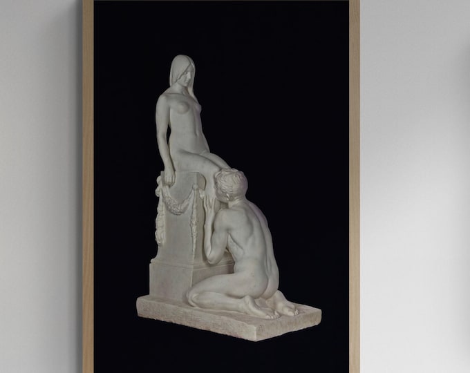 Eternal Devotion: Stephan Sinding Adoration, Giclée Art Print, museum quality paper/art canvas, 3D printed with texture and brush strokes