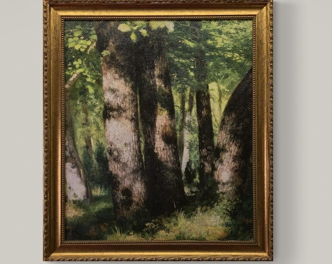 Renoir "Fontainebleau Forest" Framed Canvas Print: 3D Hand-Finished Brush Strokes