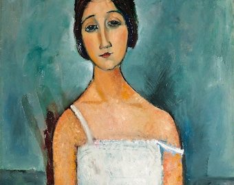 Modigliani Christina Giclée Canvas Print with Hand-Finished Texture