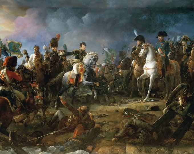 Battle of Austerlitz 1805 by François Pascal Simon Gérard | Premium Canvas Print with Brush Strokes | Looks Like an Original Masterpiece