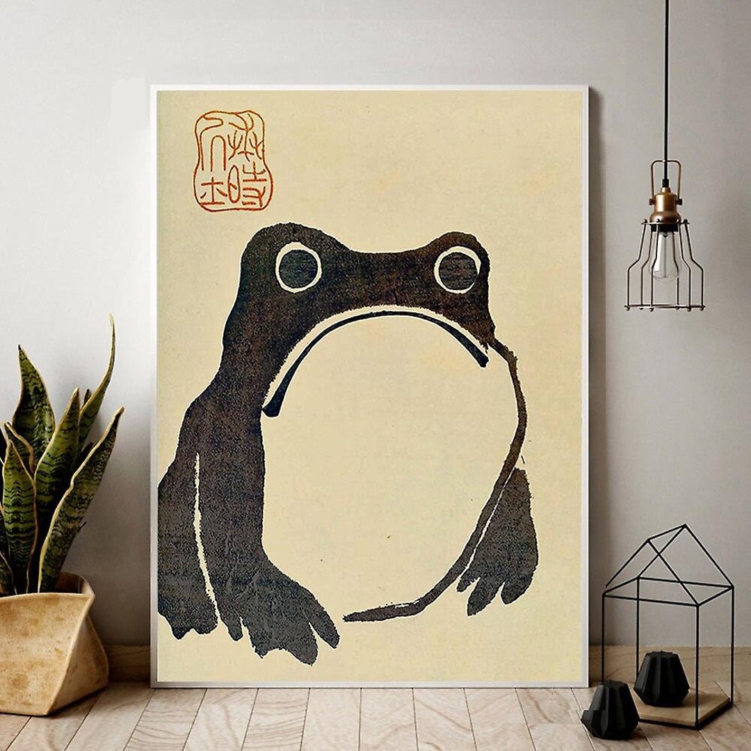 Japanese Frog Print, Vintage Wall Art, Japanese Frog Poster, Matsumoto