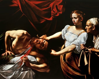 Caravaggio Judith Beheading Holofernes Art Print: Giclee, Canvas or Photo