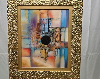 Eye of Viracocha | Abstract Fine Art Original Oil Painting on Canvas by Robert Zietara