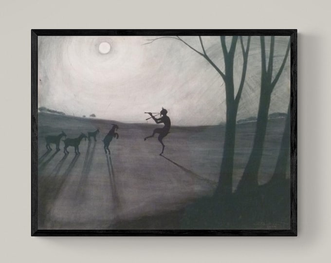 Faun by Moonlight Léon Spilliaert Print – Ethereal Art Paper Wall Decor