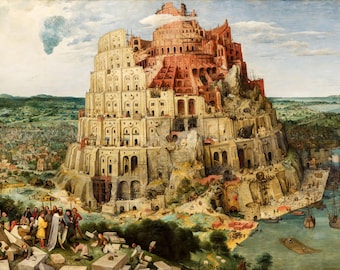 Pieter Bruegel's Tower of Babel Giclee Art Print, Home Wall Decor