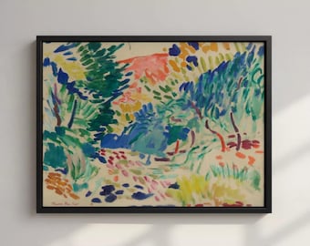Henri Matisse Canvas Print | Landscape At Collioure Giclee | Floating Frame