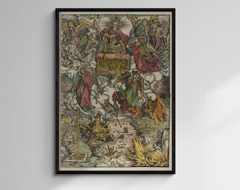 The Apocalypse by Albrecht Dürer, Home Wall Decor Print, Heavyweight paper / real art canvas, Print on canvas or paper, original large art