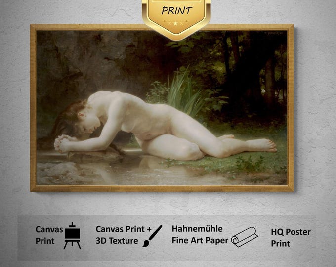 Timeless Beauty | William Bouguereau - Biblis (1884) | Fine Art Print | Art Paper, Canvas & 3D Hand Finished Premium Texture Print