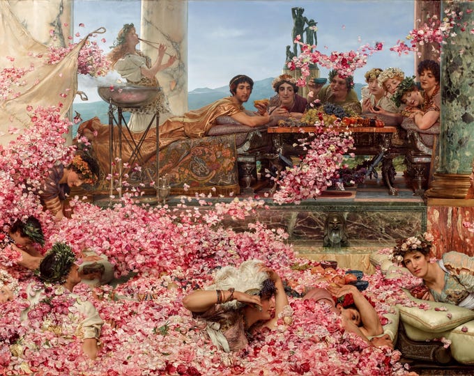 The Roses of Heliogabalus Canvas Print: 3D Hand Finished Art