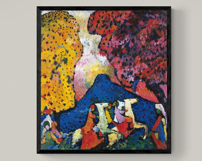Abstract Elegance: Blue Mountain by Wassily Kandinsky, Giclee Print Reproduction Heavyweight print on Fineart paper or museum quality poster