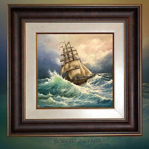 Sailing ship decoration, AFTER STORM oil canvas, Tall ship original art, Decorative-vintage seascape, gift for him, customer commission