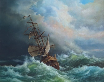 Tall Ship Seascape | Robert Zietara| Art Print, After Storm Giclee, Maritime Wall Decor