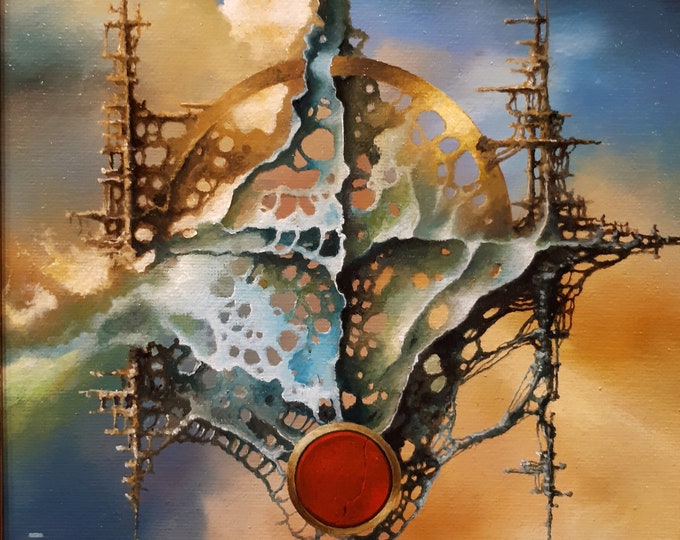the JOY WITH STRUCTURE | Fine art print from original oil painting | Modern home decoration | Gift idea for surreal art lovers