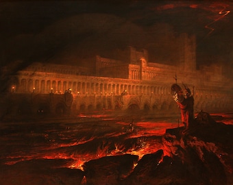 Pandemonium Painting by John Martin: Fine Art Reproduction on Archival or Luster Paper