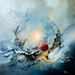 Visione 2020 / Stampa artistica Giclée da un dipinto a olio originale di Robert Zietara / Capolavoro surreale per l'arredamento moderno della casa / Idea regalo unica