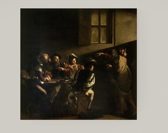 Caravaggio's St Matthew 3D Canvas Print with Hand- Applied Brush Strokes