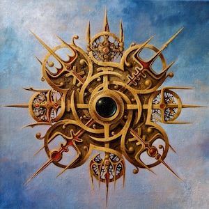 VEGVISIR バイキングコンパス | オリジナル絵画からのバイキングアートプリント | バイキング装飾 | 北欧神話アート | 男性へのバイキングギフト