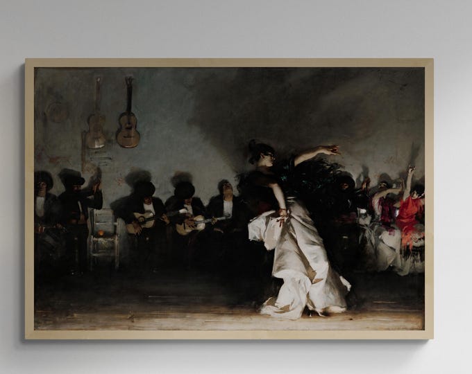 Spanish Dancer El Jaleo, John Singer Sargent Giclee Print Reproduction Painting, Heavyweight print on Fineart paper or museum quality poster