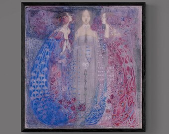 Margaret Macdonald: The Three Perfumes, Floating Frame and Brush Strokes