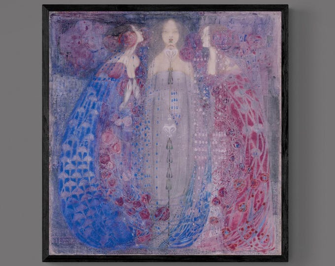 Margaret Macdonald: The Three Perfumes, Floating Frame and Brush Strokes