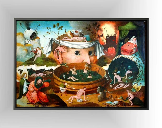 Hieronymus Bosch Tondals Vision, Home Wall Decor Giclee Art Print, Large Print / Canvas Prints, Poster or 3D Hand Finished Premium Print