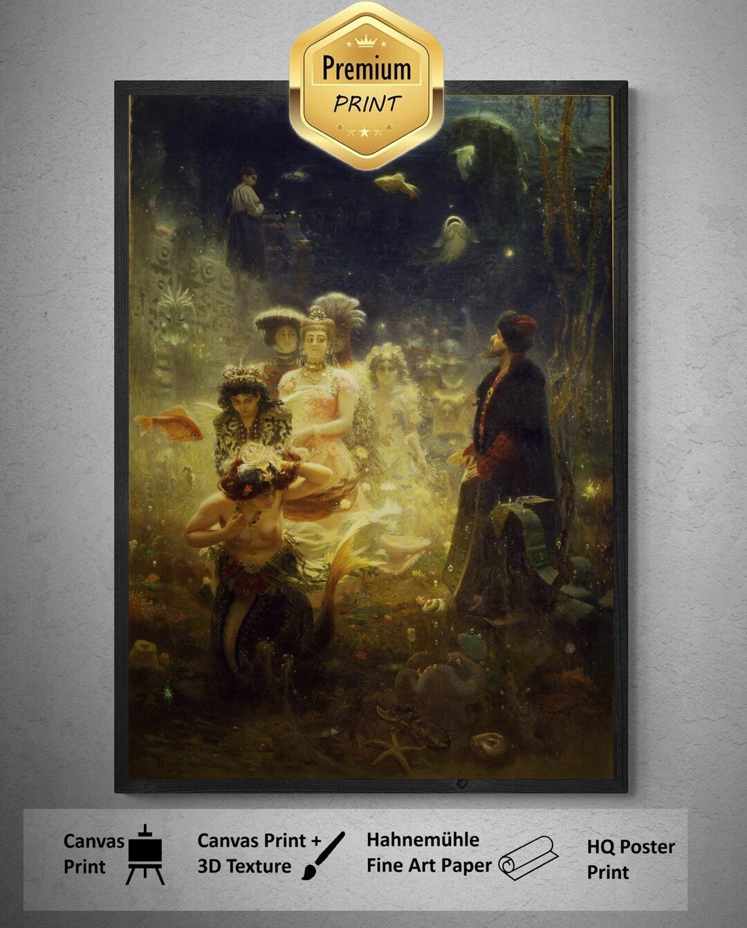 Ilya Repin Sadko Print – Russian Folklore Art, Underwater Kingdom - Etsy