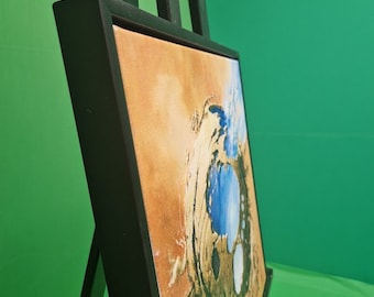 Floating wooden frame for canvas painting made to measure black, white, golden color