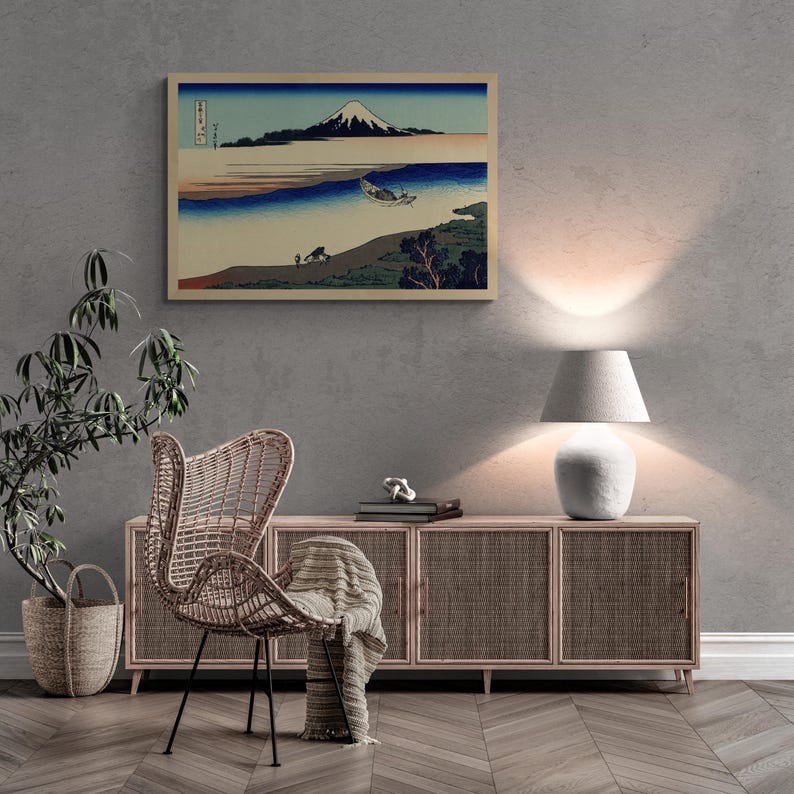 Hokusai Mount Fuji Print | Tama River Japanese Art - Etsy